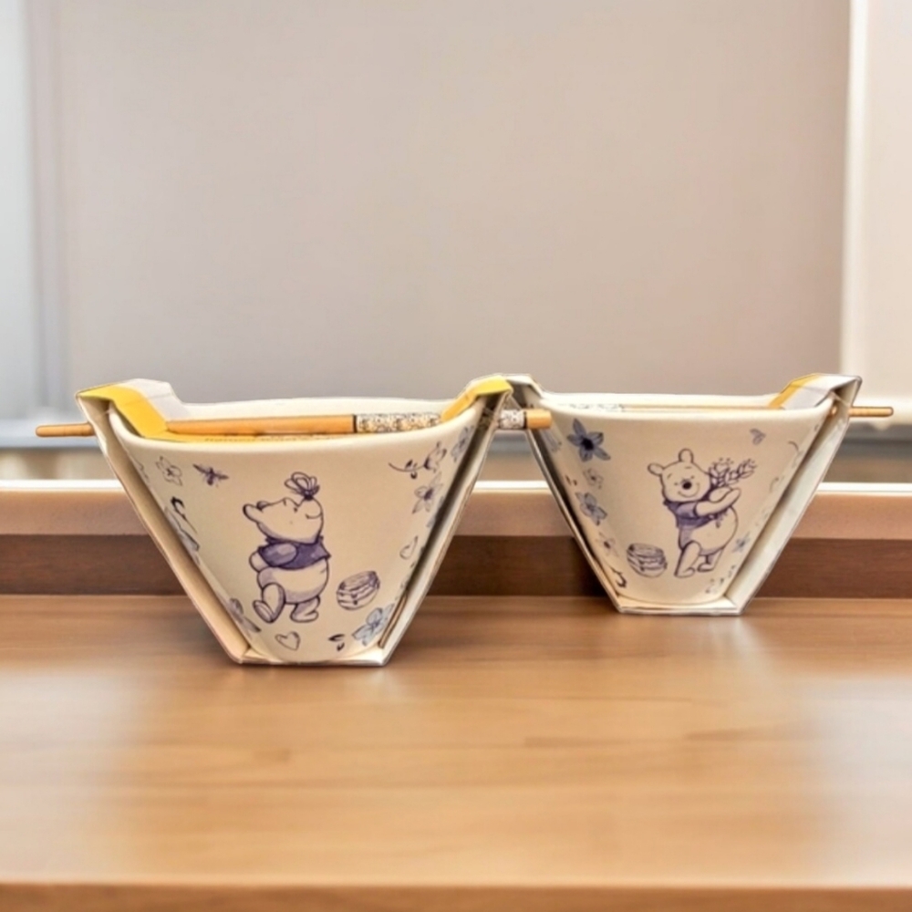 🆕️ Winnie The Pooh Noodle Funnel Shape 4"x6" Bowls
